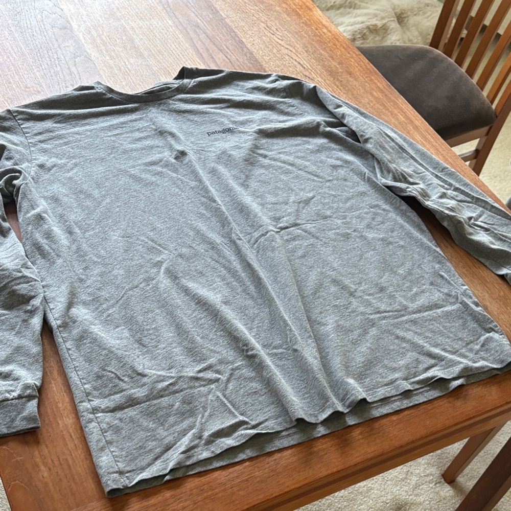 Patagonia Men's Long Sleeve Tee in Heather Gray